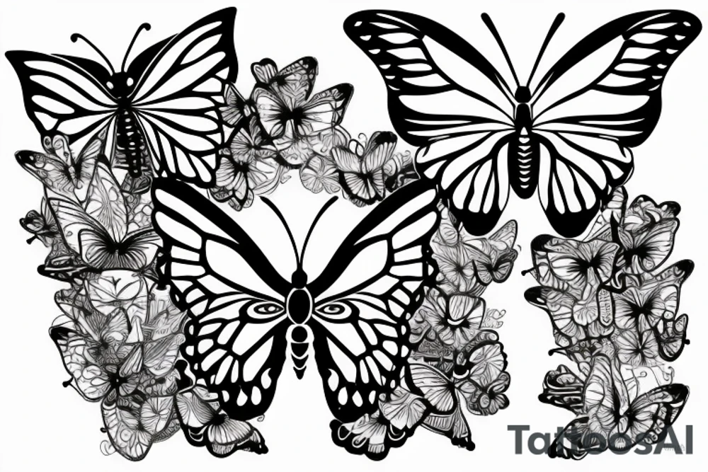 butterfly symmetrical tattoo idea