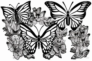 butterfly symmetrical tattoo idea