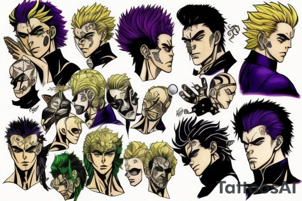 jojo bizarre adventure dio face tattoo idea