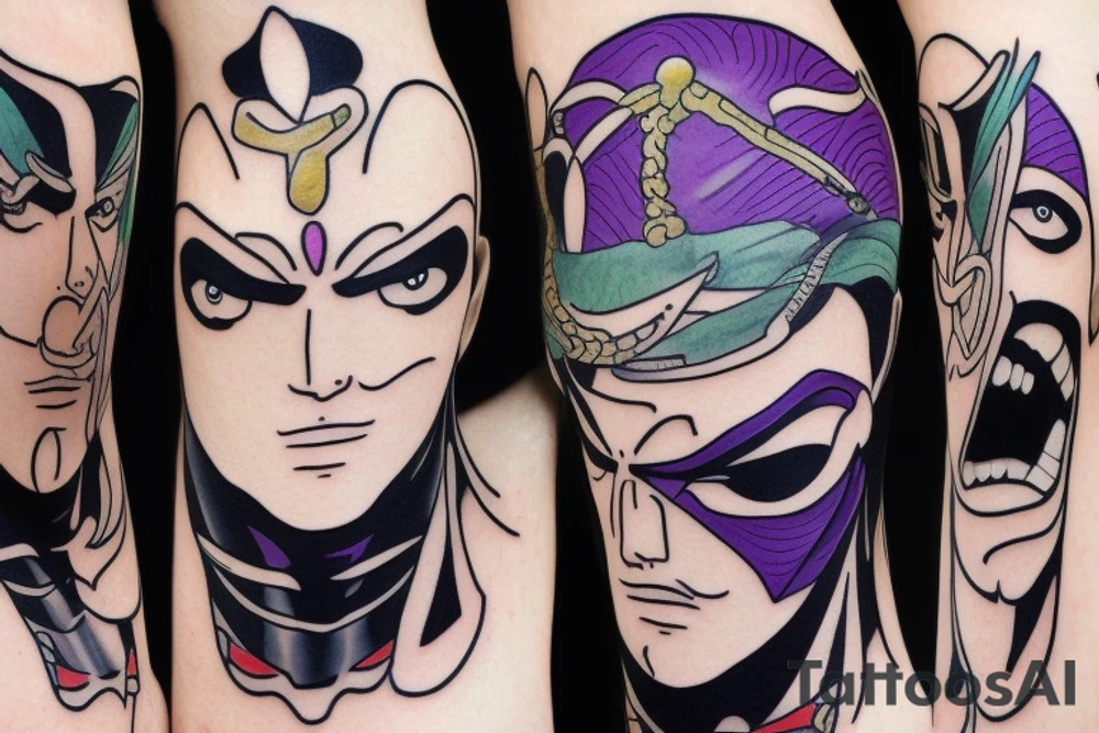 jojo bizarre adventure face tattoo idea