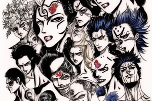 jojo bizarre adventure face tattoo idea