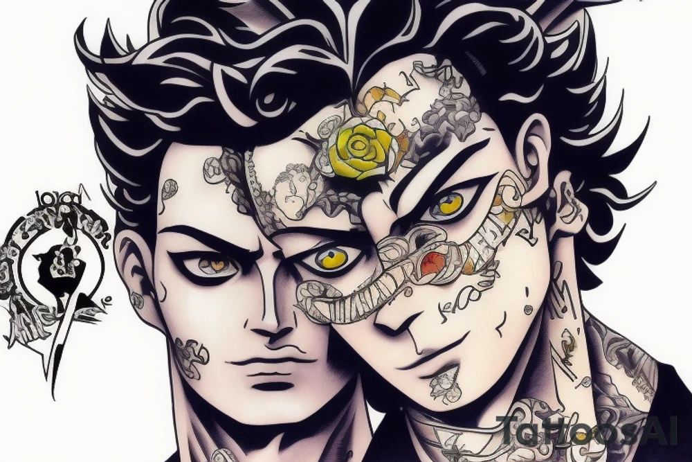 jojo bizarre adventure face tattoo idea