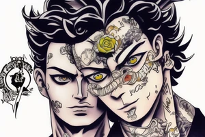 jojo bizarre adventure face tattoo idea