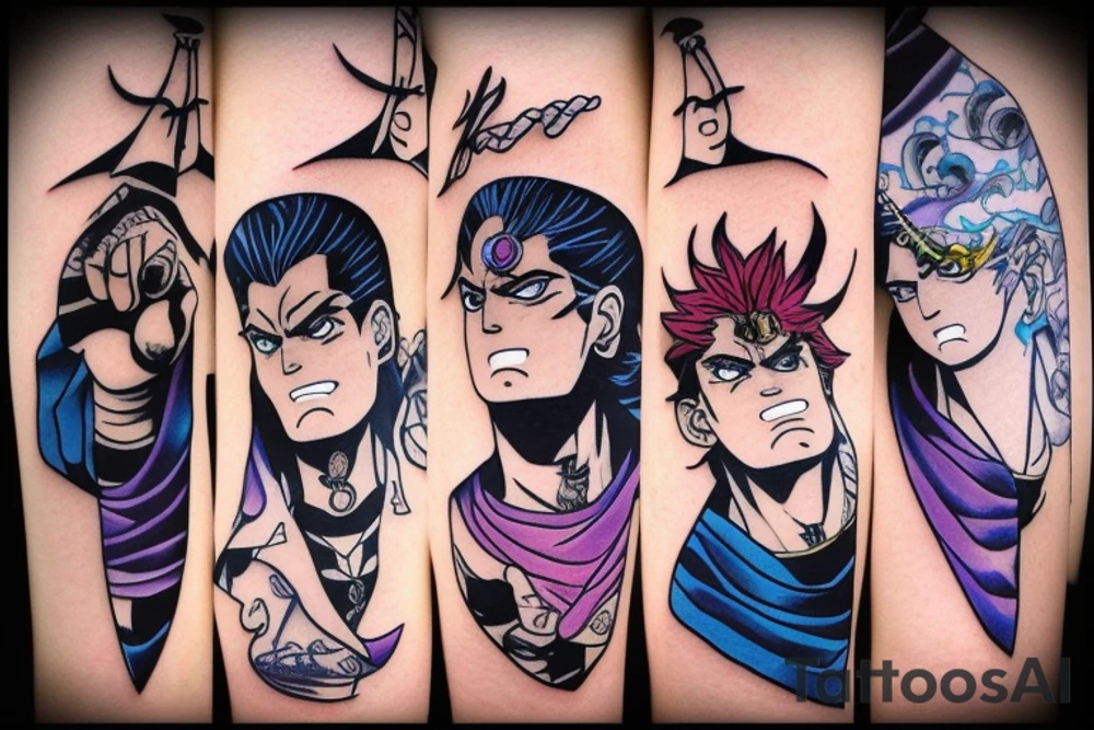 jojo bizarre adventure face tattoo idea