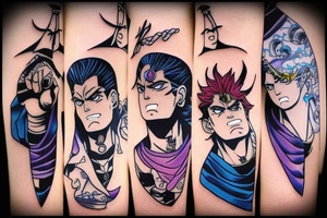 jojo bizarre adventure face tattoo idea