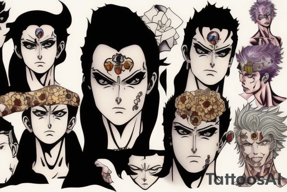 jojo bizarre adventure face tattoo idea