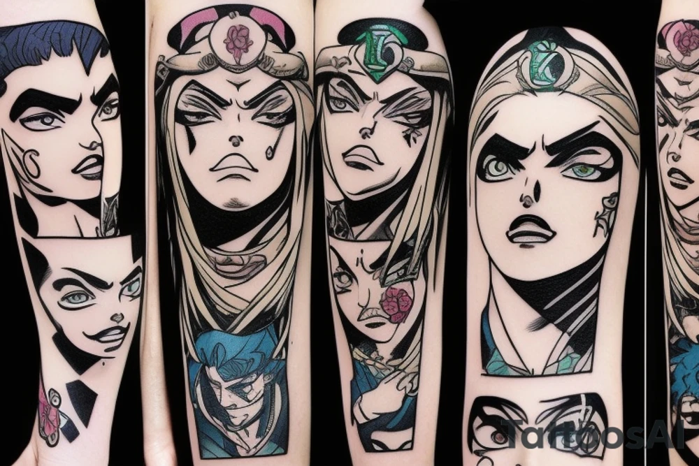 jojo bizarre adventure face tattoo idea