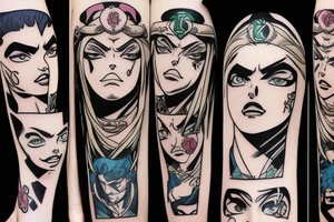 jojo bizarre adventure face tattoo idea