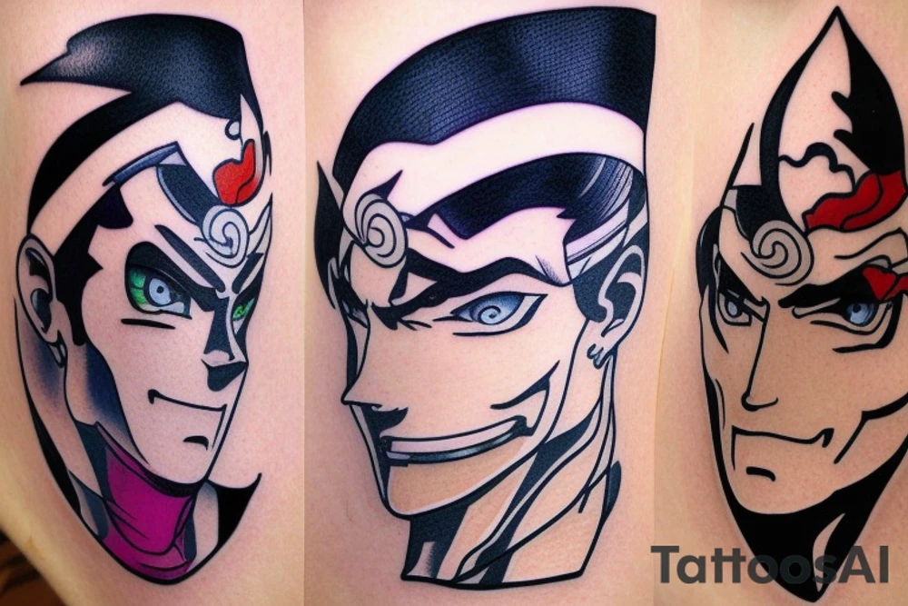 jojo bizarre adventure face tattoo idea