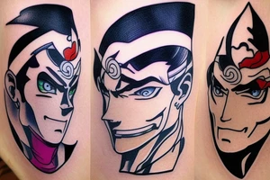 jojo bizarre adventure face tattoo idea