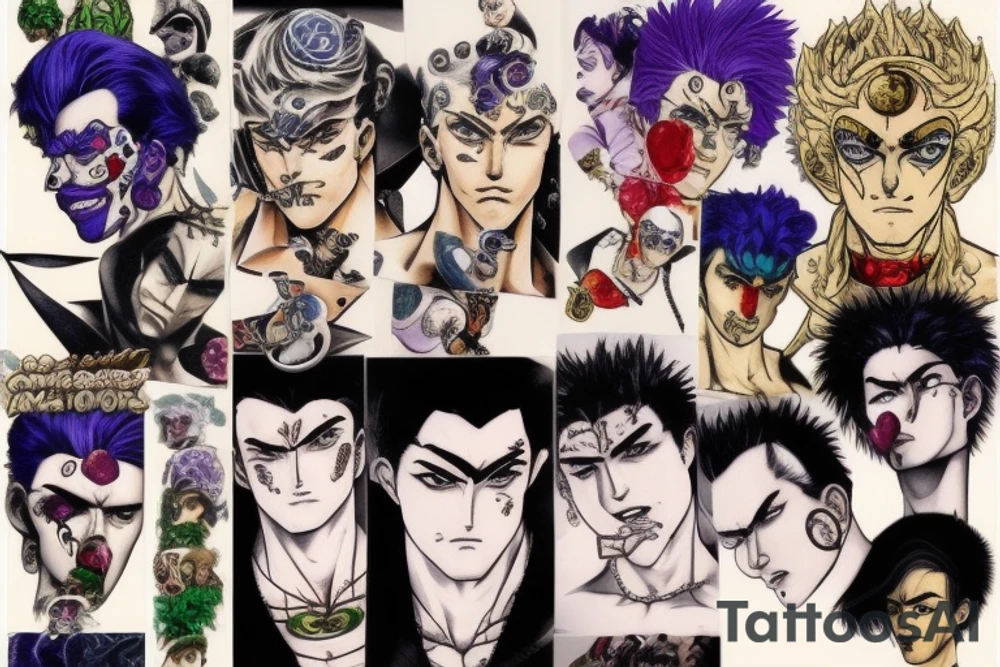 jojo bizarre adventure face tattoo idea