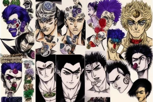 jojo bizarre adventure face tattoo idea