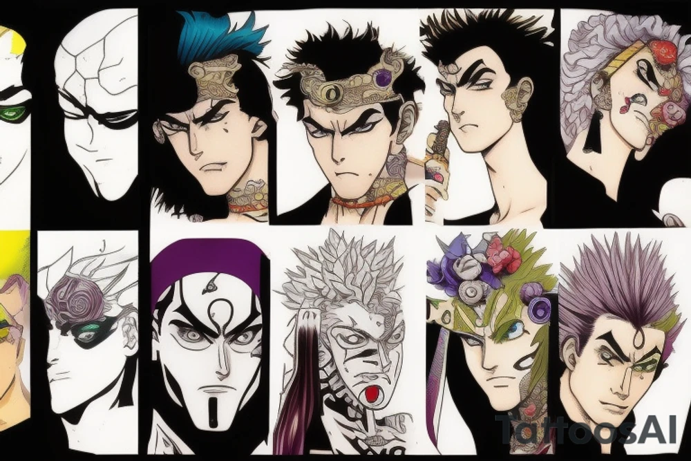 jojo bizarre adventure face tattoo idea
