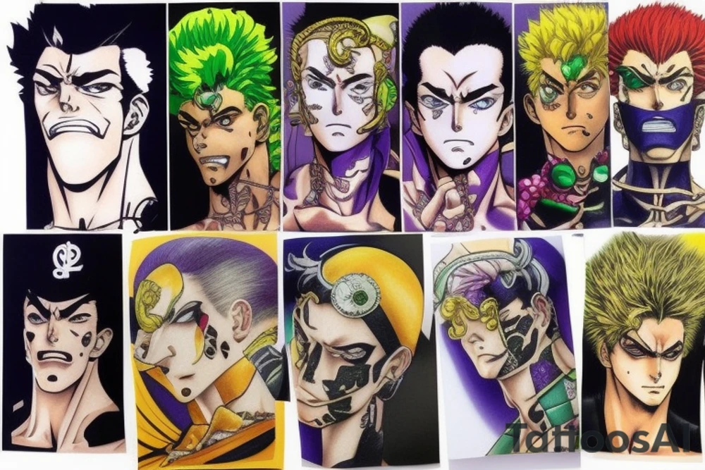 jojo bizarre adventure face tattoo idea