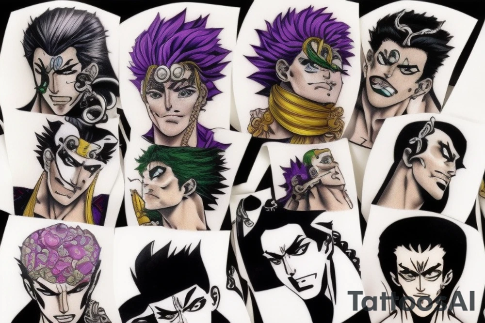 jojo bizarre adventure face tattoo idea