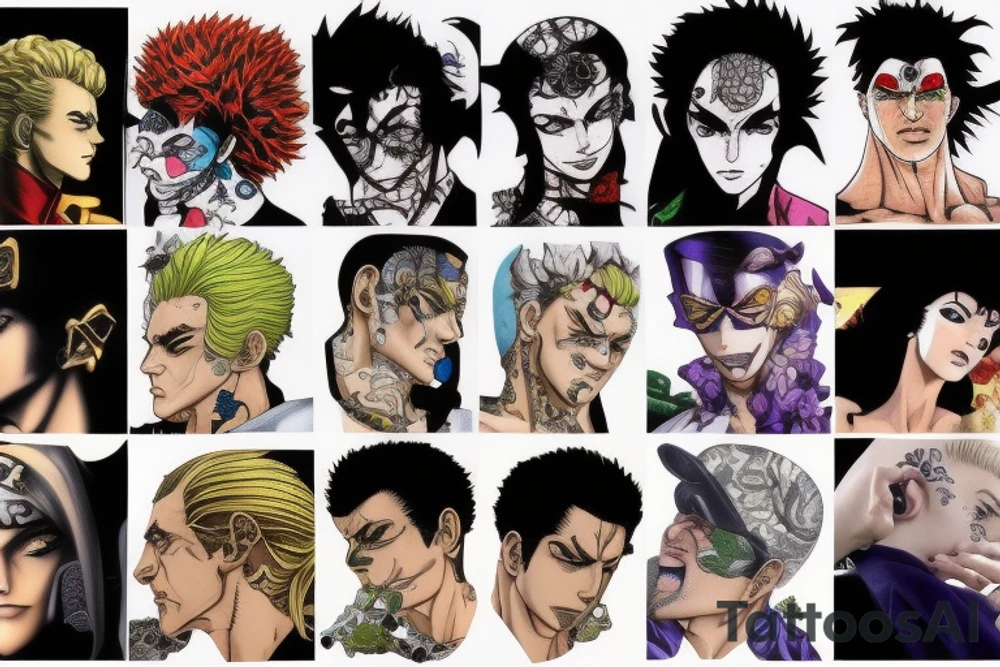 jojo bizarre adventure face tattoo idea
