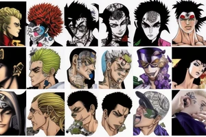 jojo bizarre adventure face tattoo idea