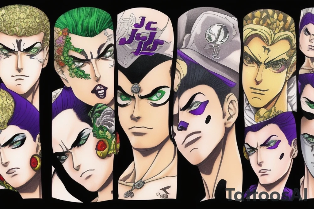 jojo bizarre adventure face tattoo idea