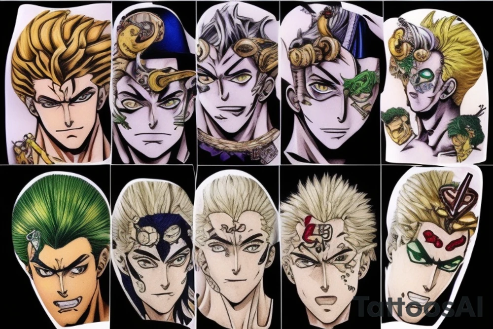 jojo bizarre adventure face tattoo idea