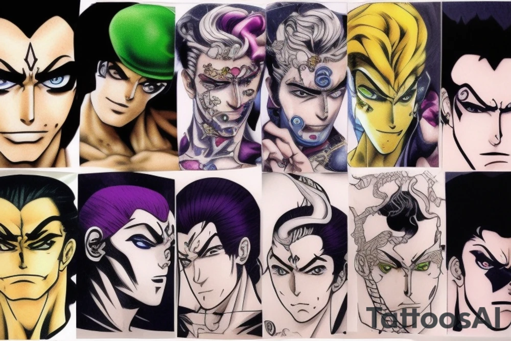 jojo bizarre adventure face tattoo idea