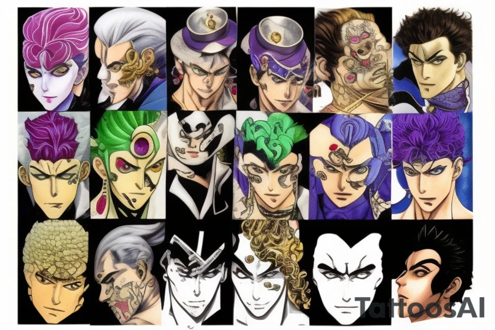 jojo bizarre adventure face tattoo idea