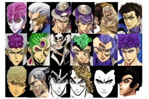 jojo bizarre adventure face tattoo idea