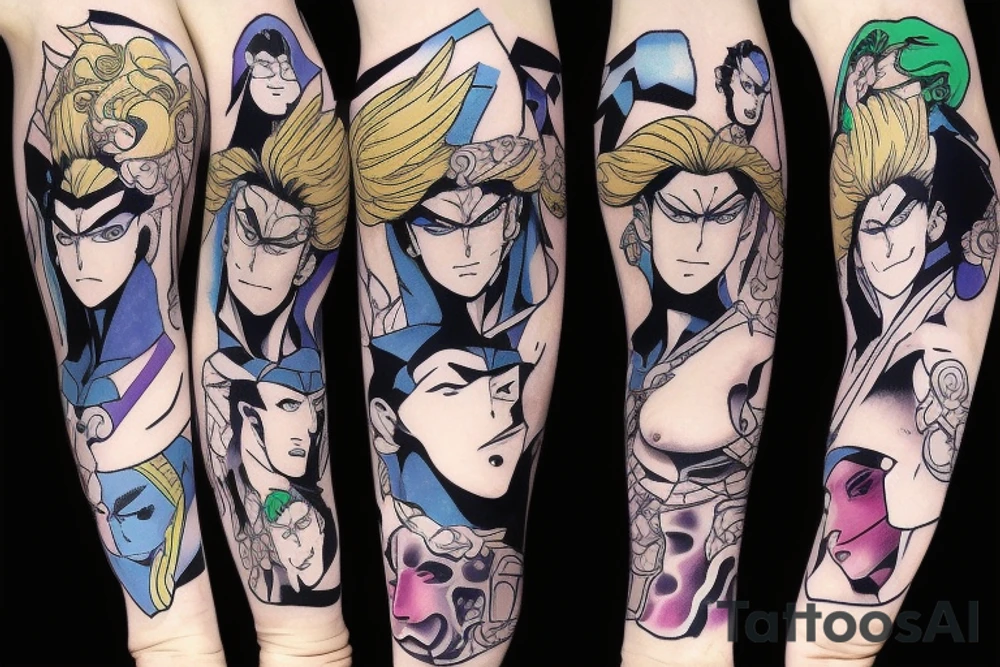 jojo bizarre adventure face tattoo idea