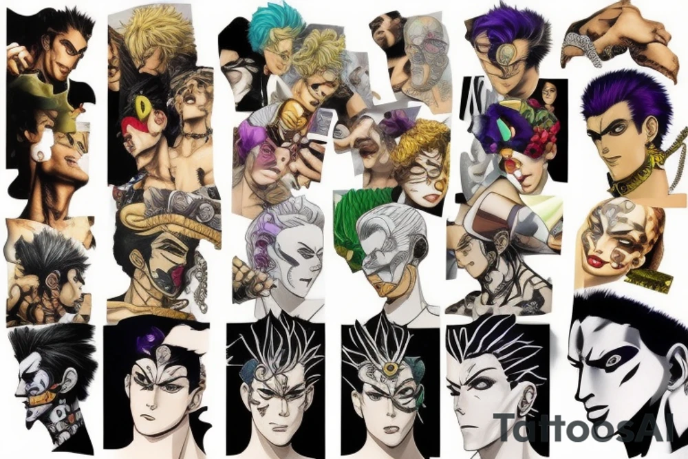 jojo bizarre adventure face tattoo idea