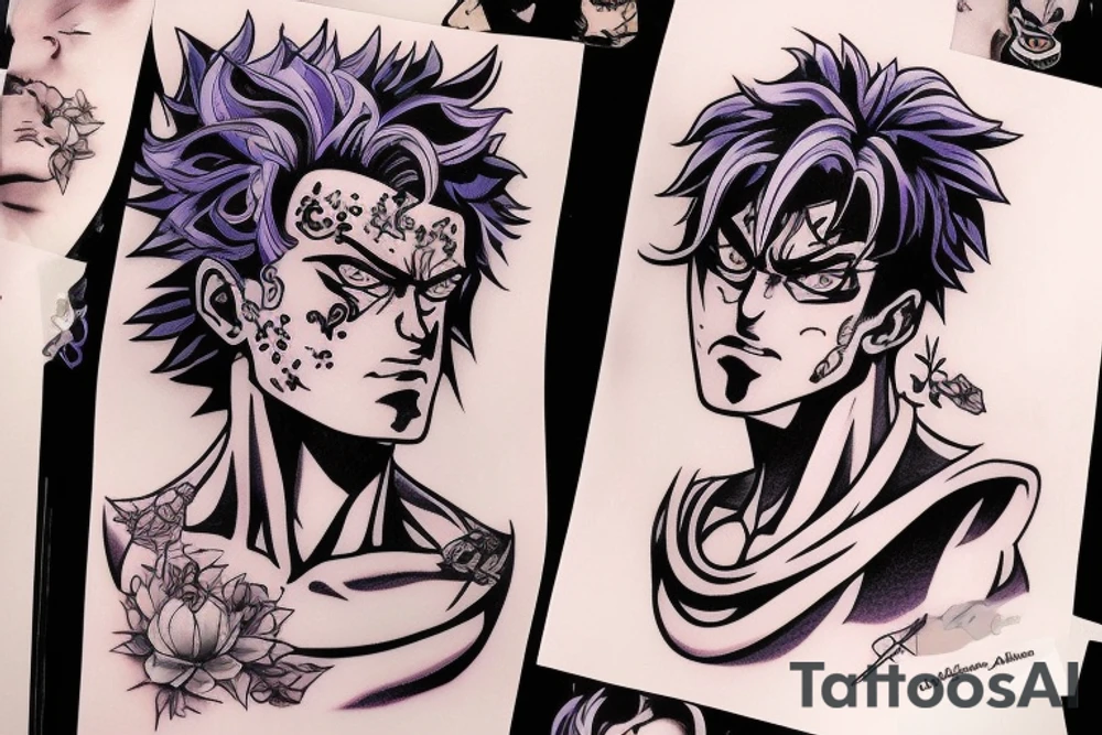 jojo bizarre adventure face tattoo idea