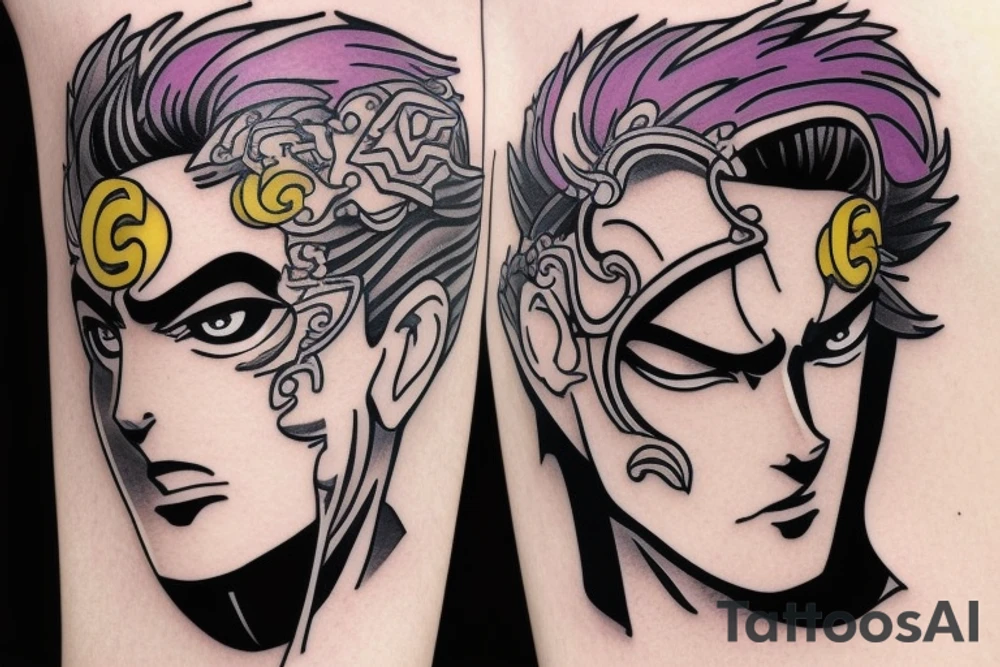 jojo bizarre adventure face tattoo idea