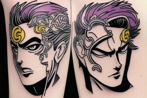 jojo bizarre adventure face tattoo idea