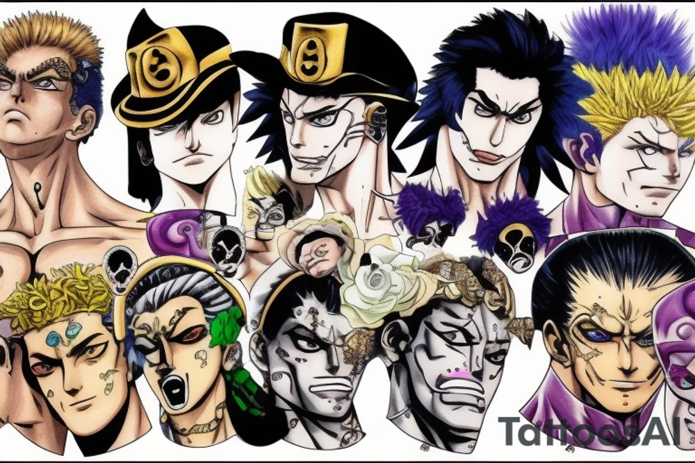 jojo bizarre adventure face tattoo idea