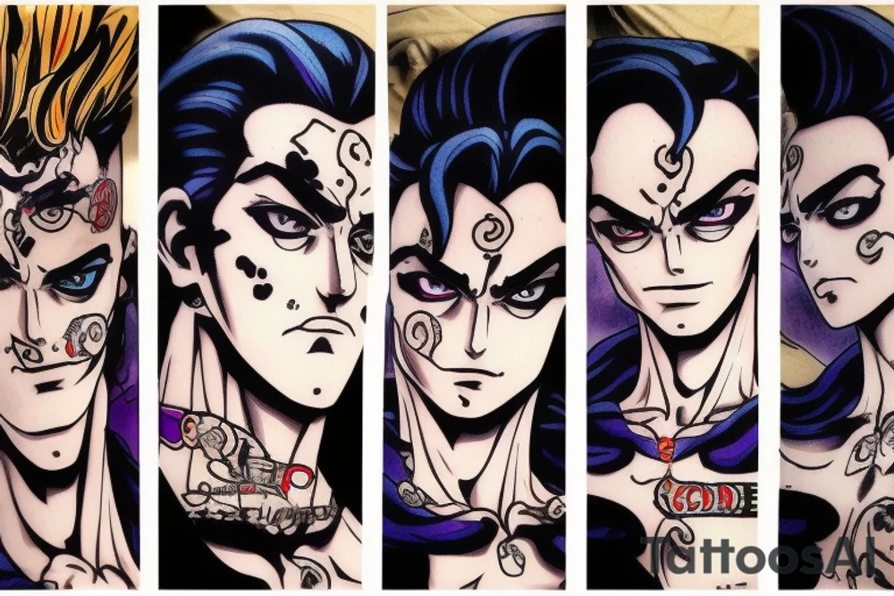 jojo bizarre adventure face tattoo idea