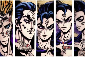 jojo bizarre adventure face tattoo idea