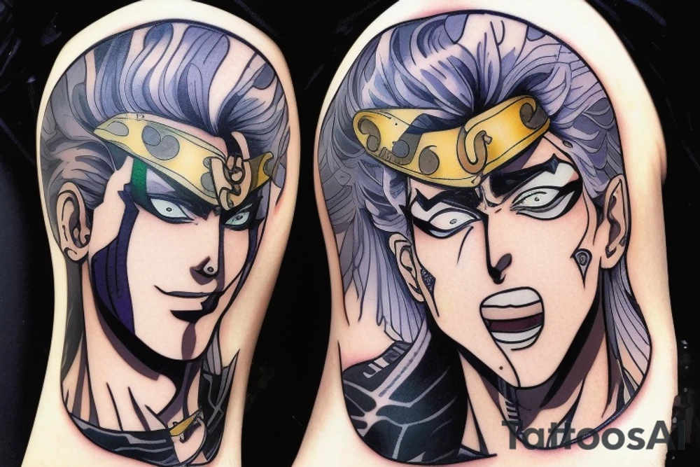jojo bizarre adventure face tattoo idea