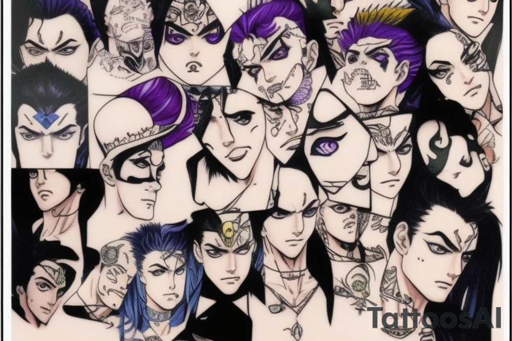 jojo bizarre adventure face tattoo idea
