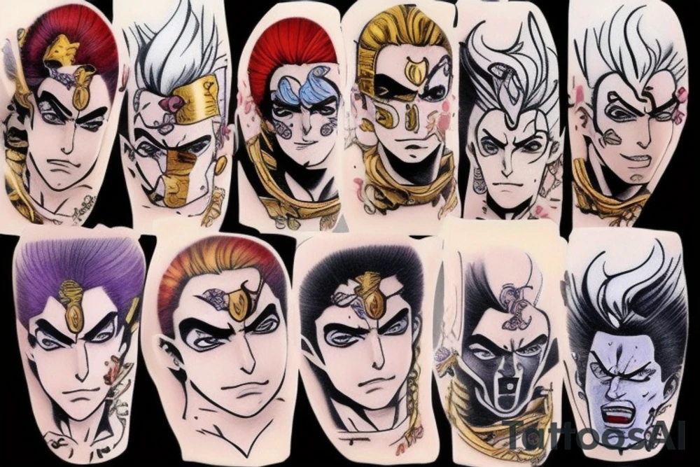 jojo bizarre adventure face tattoo idea