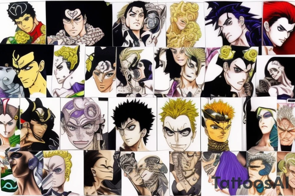 jojo bizarre adventure face tattoo idea