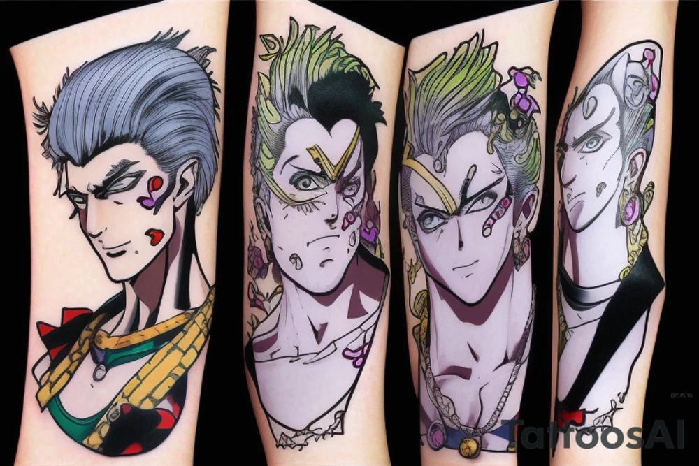 jojo bizarre adventure face tattoo idea