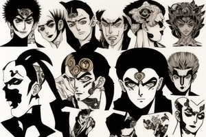 jojo bizarre adventure face tattoo idea