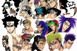jojo bizarre adventure face single tattoo idea