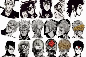 jojo bizarre adventure face single tattoo idea