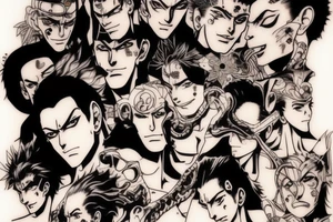 jojo bizarre adventure face single tattoo idea