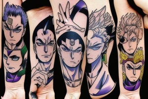 jojo bizarre adventure face single tattoo idea