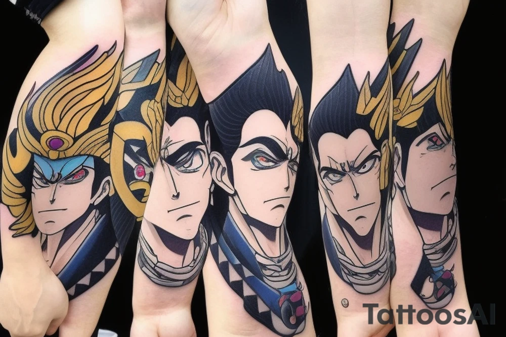 jojo bizarre adventure face single tattoo idea
