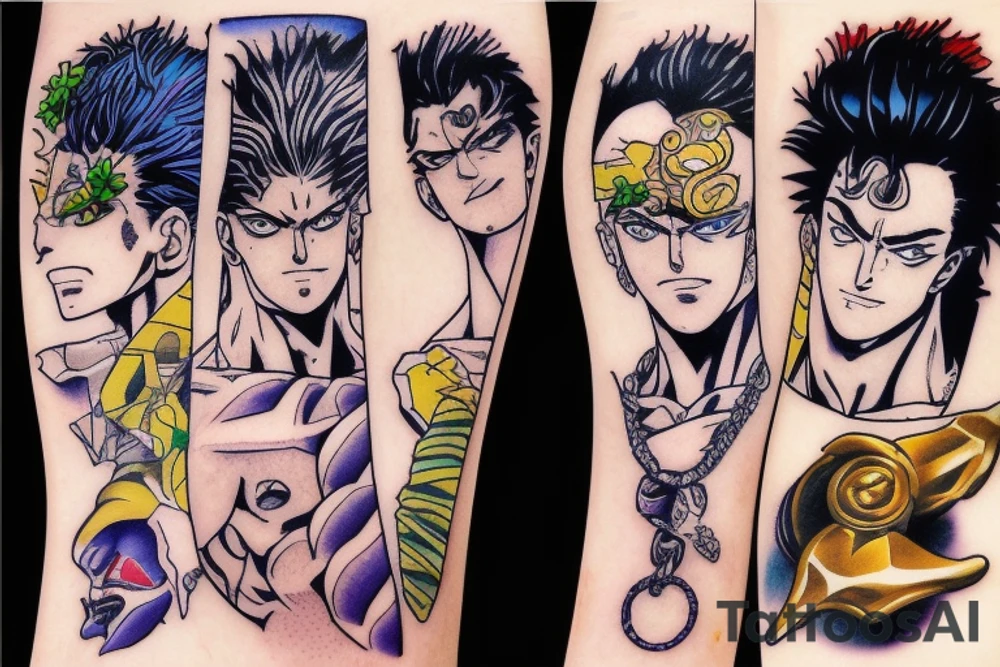jojo bizarre adventure face single tattoo idea