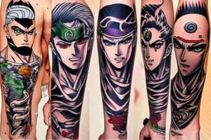 jojo bizarre adventure face single tattoo idea