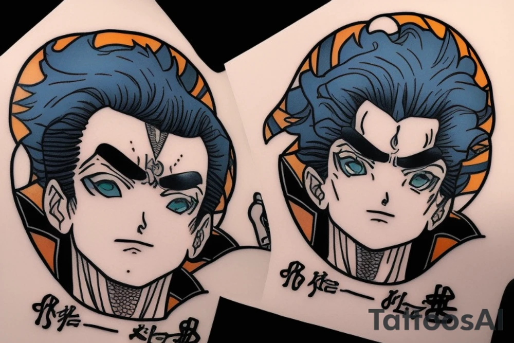 jojo bizarre adventure face single tattoo idea