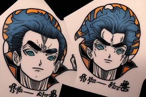 jojo bizarre adventure face single tattoo idea