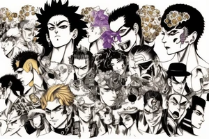 jojo bizarre adventure face single tattoo idea